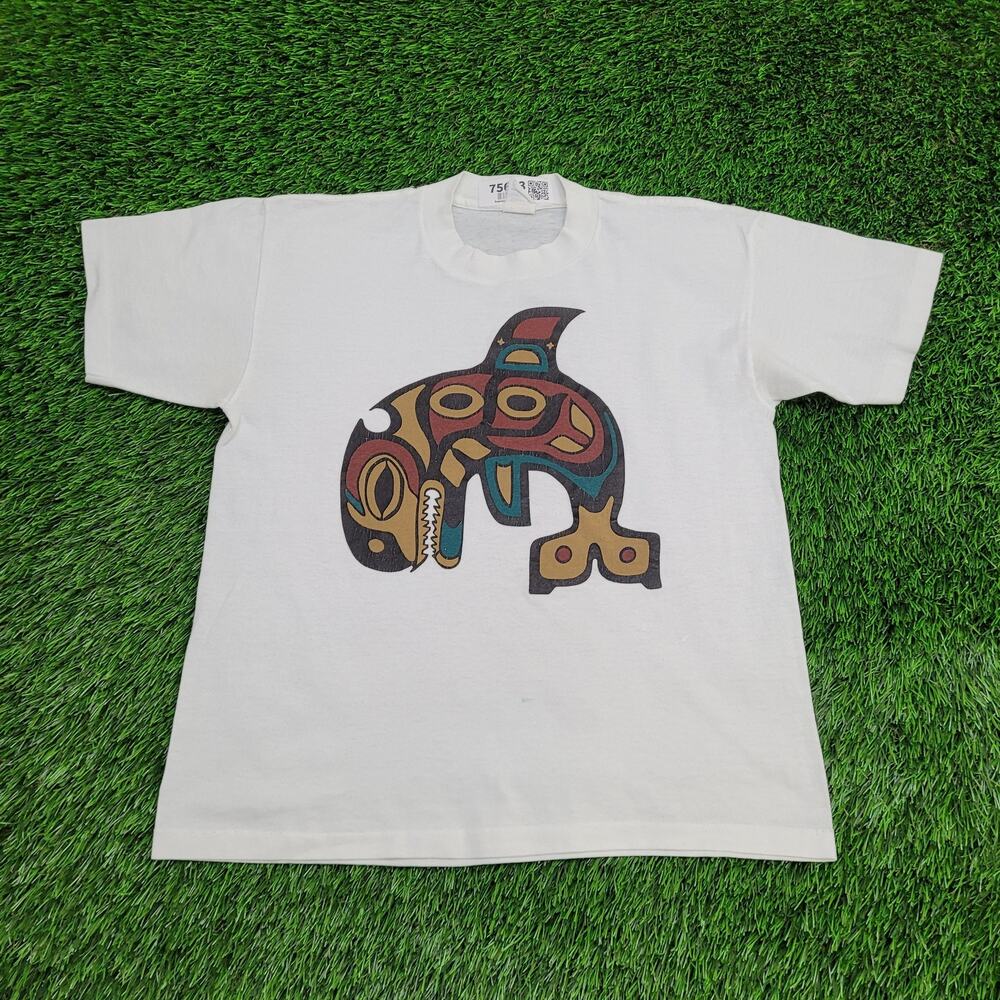 Vintage 80s Native-American Shirt Womens Medium 19x22 USA